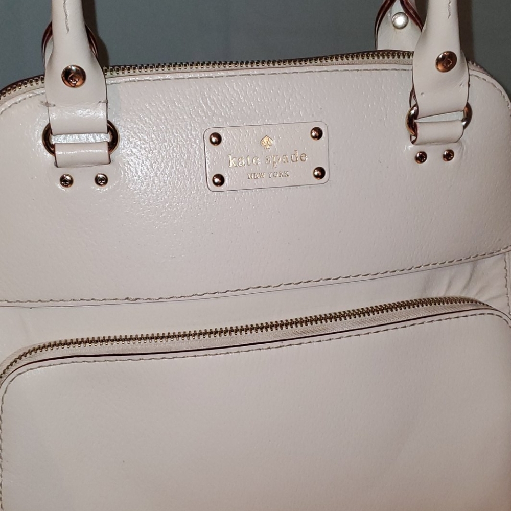 KATE SPADE CREAM LEATHER SHOULDER BAG - Picture 3 of 8
